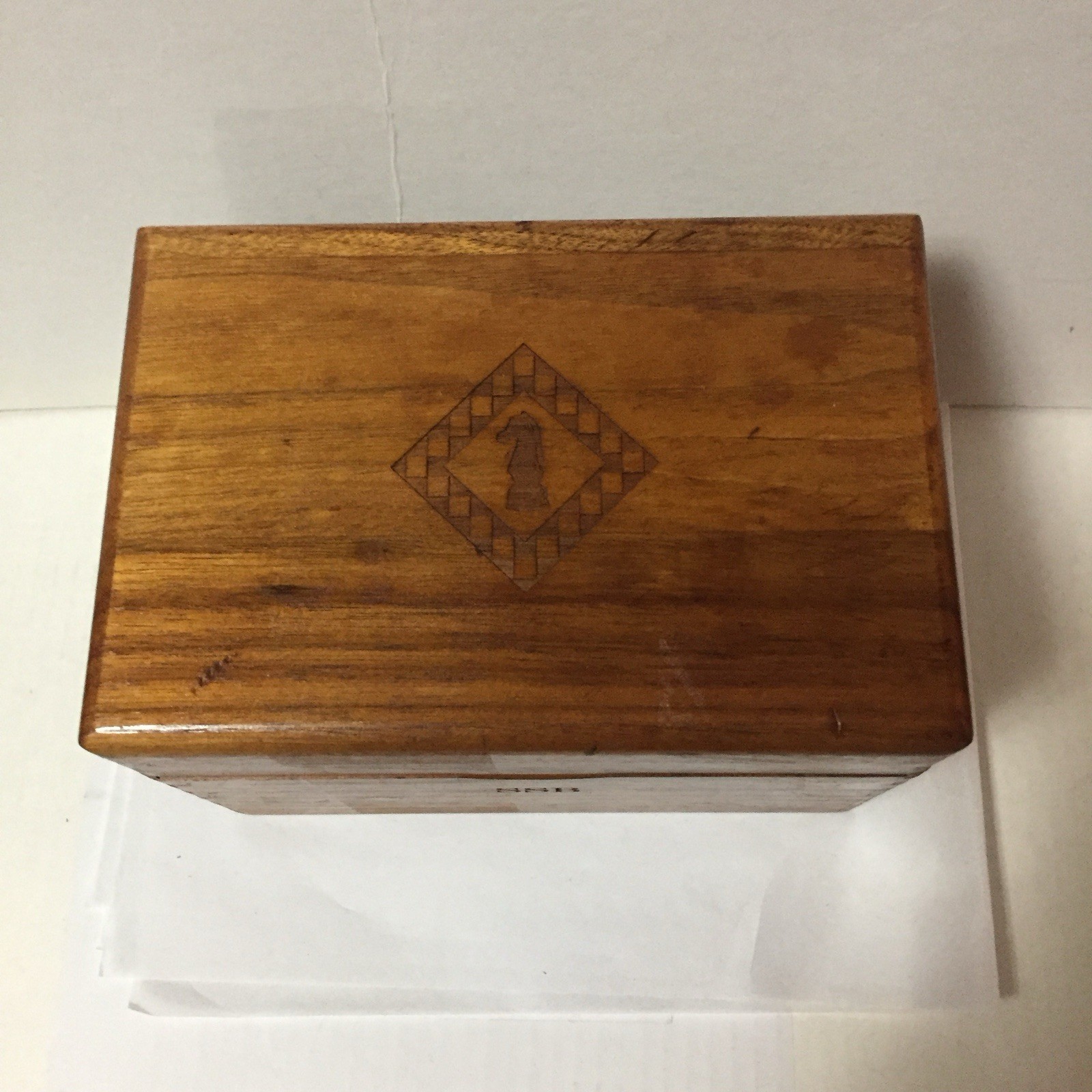 #D10 Vtg Drueke Wooden Rosewood Chess Set Pieces Boxed 3.5” King