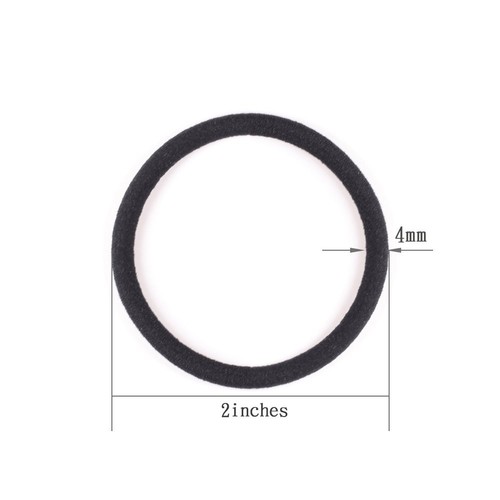 120 Pieces Black Hair Ties for Thick and Curly Hair Ponytail Holders Hair Ela... - Picture 2 of 4