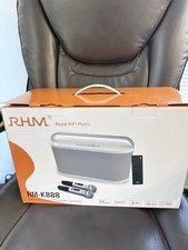 Karaoke Machine RHM RM-K888, 2 Wireless Microphones Powerful Clear Sounds White