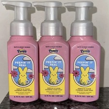 Bath Body Works PEEPS "Peepin' It Real" Foaming Hand Soap 8.75 oz - 3 Bottles