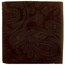 New men's polyester paisley brown hankie pocket square formal wedding prom party