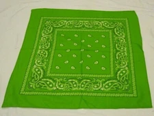 Halloween Paisley Lime Green Bandanna Face Mask,Head Wrap,Scarf,Wristband-New!