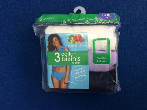 Women's underwear Fruit of the Loom brief, bikini or hi cut, various colors 3 pk - Picture 5 of 41