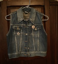 Vintage Levi’s Denim Vest Women Sz Sm  Houston Texans, Astros, RODEO