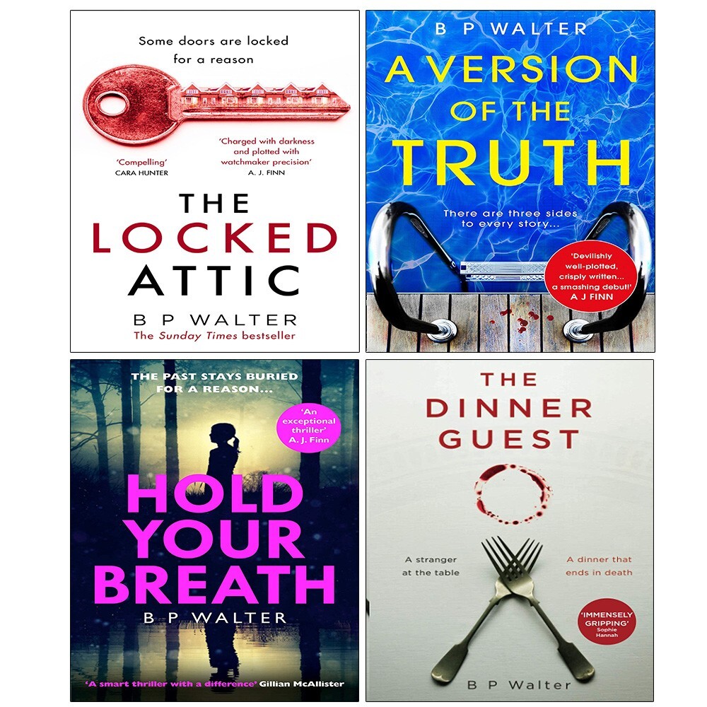 B P Walter 4 Books Set Dinner Guest, Hold Your Breath, A Version of the Truth