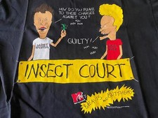 Vintage 1993 Beavis  Butthead "Insect Court" MTV T-Shirt DeSantis Original