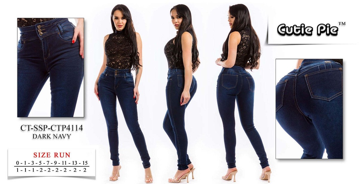 Women CUTIE PIE But Lifting Solid Colombian Skinny Jeans | eBay