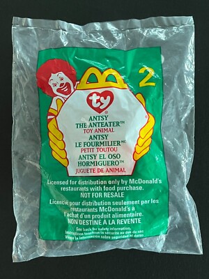 McDonald's Happy Meal Toy - TY Teenie Beanie Babies #2 Ansty the Anteater SEALED