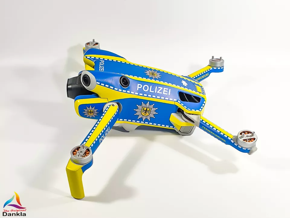 DJI MINI 4 PRO - SKIN - DESIGN: POLIZEI* + 10x Akku- sowie DJI RC2 + RC-N2 Folie - Bild 4 von 4