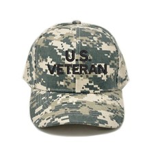 U.S. Veteran embroidered digital camouflage baseball cap