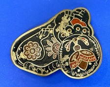 India Inspired Flower Art Floral Theme Hippy Boho Vibe Vintage Belt Buckle