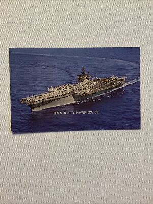 U.S.S. Kitty Hawk (CV 63) Posted 1978 Postcard
