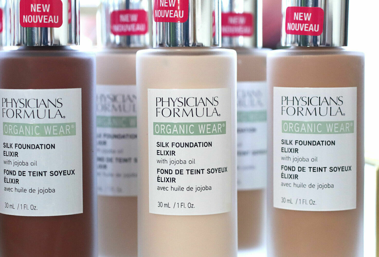 physicians formula organic wear silk foundation elixir swatches