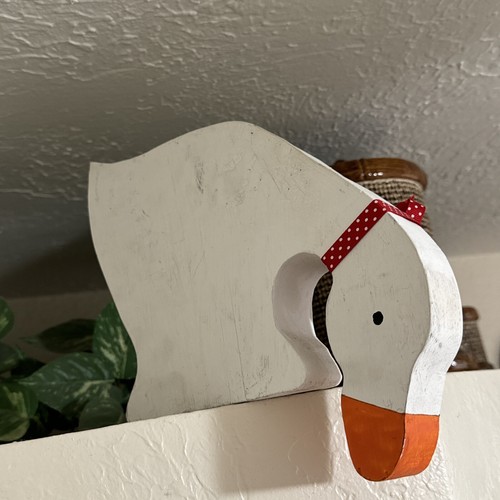 Estante de madera vintage de pato de campo cuidador decoración del hogar hecho a mano granja de los años 90 - Imagen 16 de 21