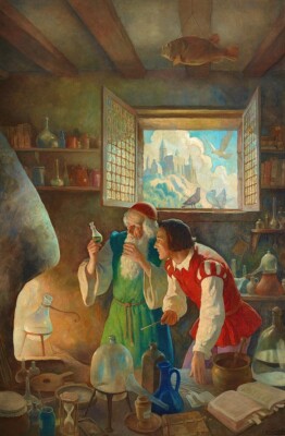 THE ALCHEMIST Newell Convers Wyeth Art Print REPRINTED ON ULTRA PREMIUM MATTE