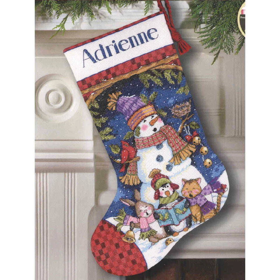 Dimensions Kreuzstich Stickpackung "Weihnachtsstrumpf Süßer Weihnachtssänger", Z - Bild 2 von 3