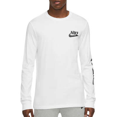 NIKE HBR Snails Pace Statement Long Sleeve Shirt sz M Medium White Air Max