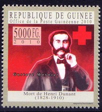 Guinea 2010 MNH, Gustave Moynier, Rival of founder Henry Dunant, Red Cross  