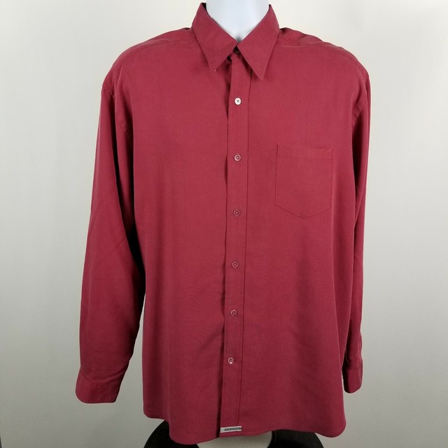 Ted Baker London Shirt Specialist Mens Red Dress Button Shirt Sz 3 eBay
