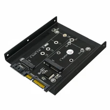 2in1 mSATA/M.2 NGFF SSD to dual SATA3 Converter Adapter Card with 3.5 inch HDD