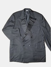 BRIONI Sulpicio 47" Men's L Suit Jacket Sport Coat Blazer Double Breasted Tuxedo