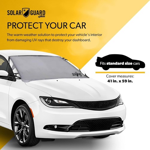 SolarGuard~Car Windshield Sunshade ~ Standard Size ~ Silver ~ New Factory Seal - Picture 2 of 7