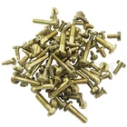 100 Clock screws mixed size BRASS for movements cases bells spares/repairs