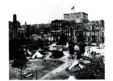 Police Depot At Portsmouth Sq.,1906 San Francisco Earthquake Frameable 6.5x4.75