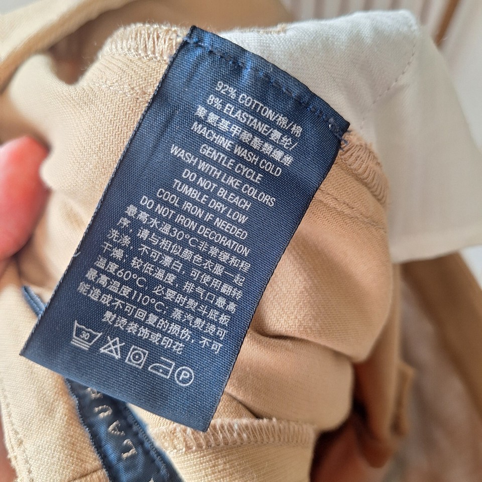 Ralph Lauren 160/72A Beige Pants Equestrian Riding Suede Patches