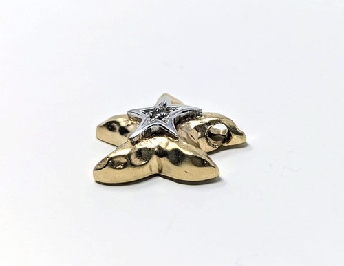 Vintage Seestern Anhänger 585 Gold 14 Kt + Diamant 4,5 Gramm Art.-Nr:1578 - Bild 4 von 5