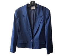 Vintage Pendleton Miss Blue Wool Blazer USA Made Women's 14