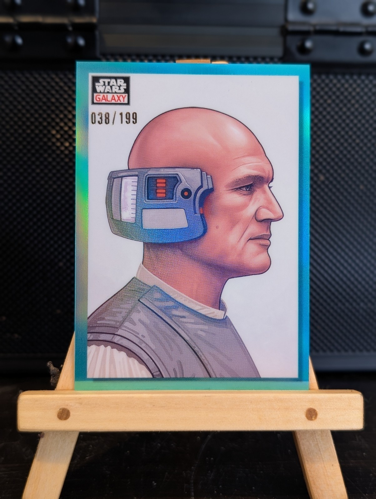 2023 Topps Chrome Star Wars Galaxy #84 Lobot Aqua Refractor #38/199