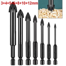 7X Diamond Tipped Dry Drill Bits Set 3mm-12mm For Porcelain Tile Ceramic Marble