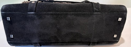STUART WEITZMAN Forever Black SUEDE TOTE HOBO SHOULDER BAG - Picture 5 of 13