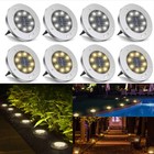 4/8/12PCS Inground Solar Garden Lights LED Buried Recessed Outdoor Deck Path AU