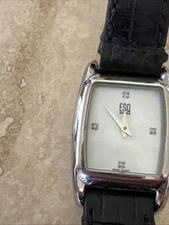 ESQ Quest by Movado MOP  4 genuine diamond dial watch G5341