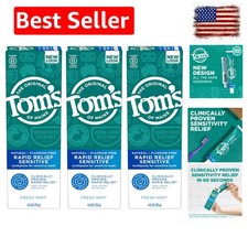 Fluoride-Free Rapid Relief Sensitive Toothpaste, Fresh Mint, 4 oz. 3-Pack Pac...