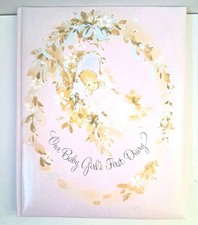 Vintage American Greetings Baby Book Blank Our Baby Girl's First Diary