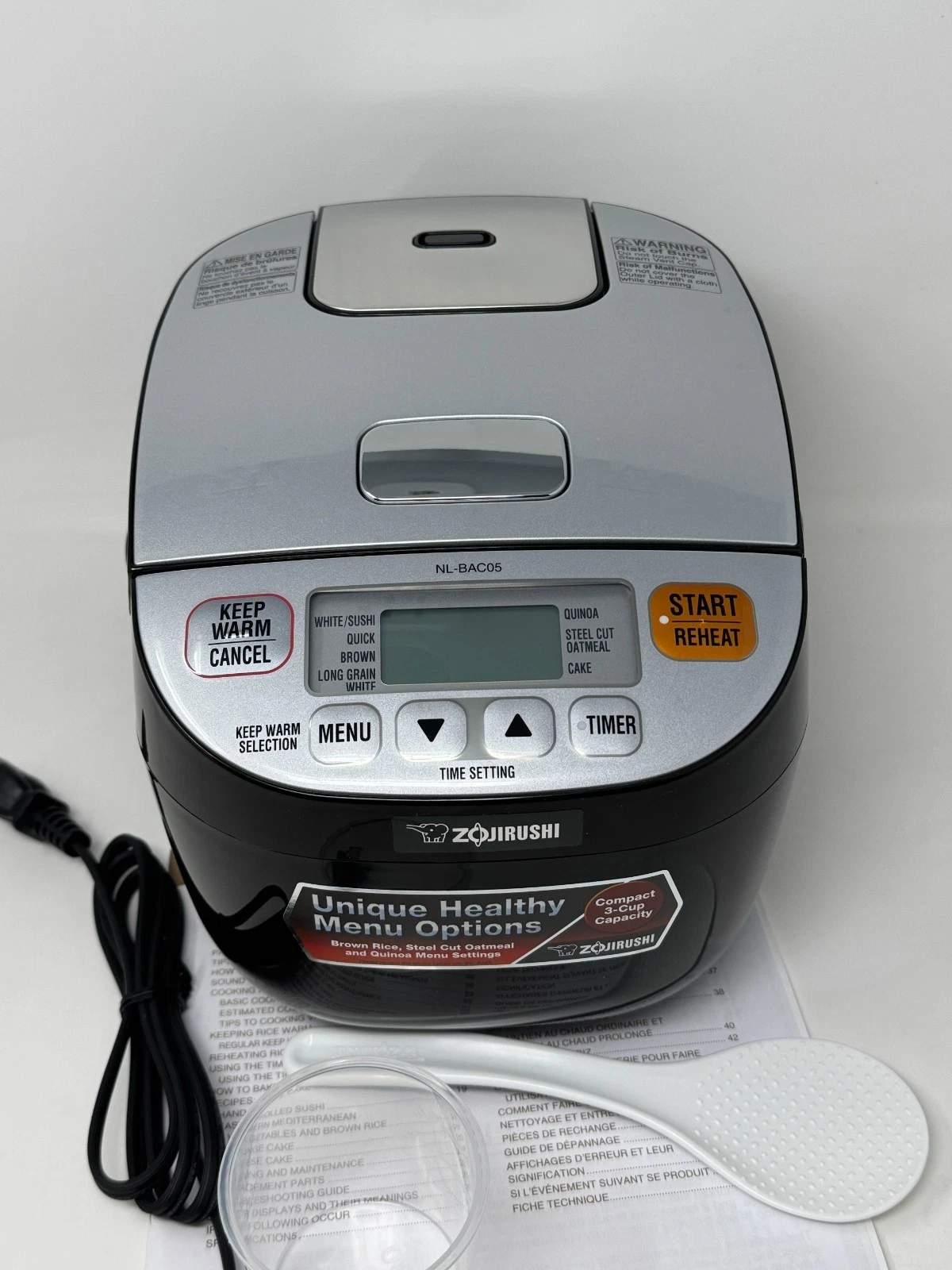 Zojirushi NL-BAC05SB Micom Rice Cooker and Warmer, Silver Black 3 CUP
Opens in a new window or tab