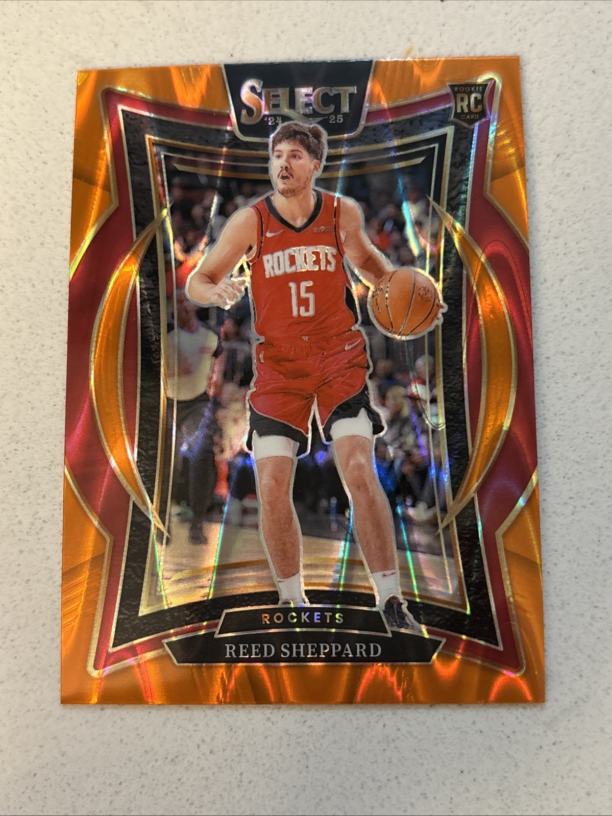 2024-25 Panini Select - Concourse Reed Sheppard #68 Orange Flash Prizm (RC) PWE