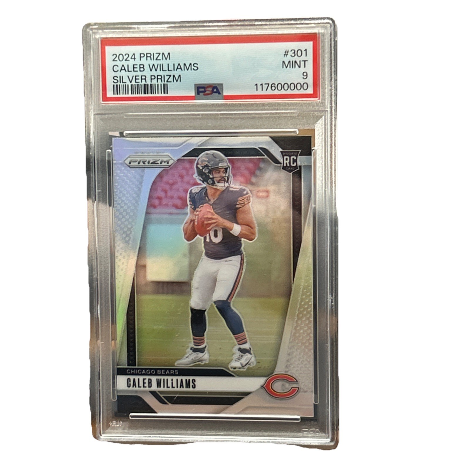 2024 Panini Prizm Caleb Williams Silver Prizm #301 RC Rookie PSA 9 MINT