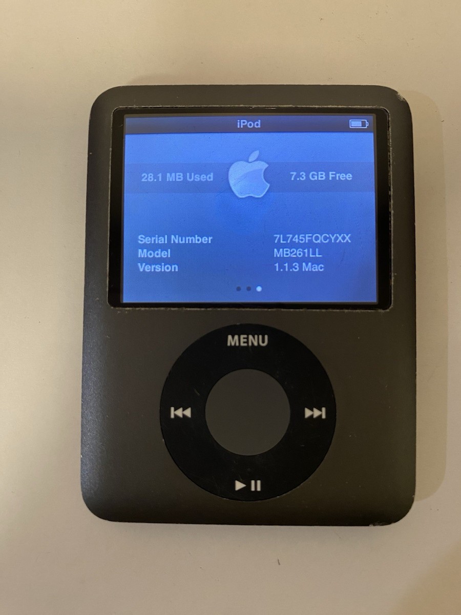 Apple iPod Nano 3rd Generation 8GB - Black - Works Great | eBay