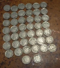 42 Buffalo Nickels 2 V Nickels Unsorted