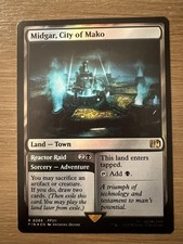 Midgar, City of Mako (313) [Borderless Foil] (NM) - MTG - Final Fantasy (ENG)