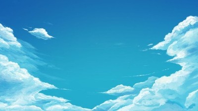 Anime drawing sky clouds Play Gaming Mat Desk Game Desk Playmat Mat