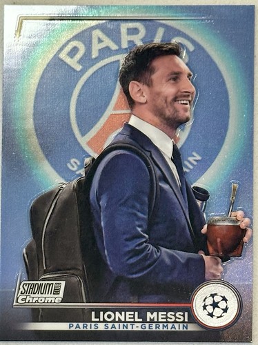 2022-23 LIONEL MESSI #80💎Topps Stadium Club Chrome Refractor UEFA Club~PSG