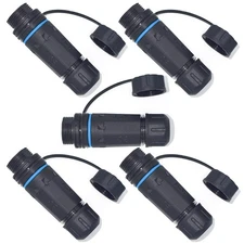 5Pcs Waterproof RJ45 Panel Mount Ethernet Connector IP68 Cat5e/6 Coupler Female
