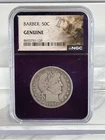 1902-O Silver Barber Half Dollar 90% Silver 50c Genuine NGC Slab Purple Core