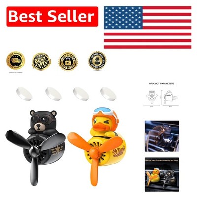 Novel 2-Pack Bear Pilot Propeller Air Fresheners for Automotive Style