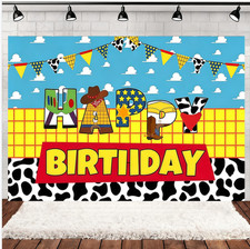 Blue Sky Happy Birthday Photography Backdrop Party Background Banner Decoration